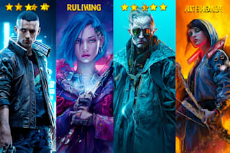 draw futuristic sci fi, mecha, and cyberpunk character art