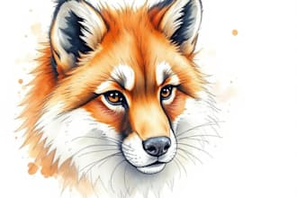 make a digital watercolor character art or furry
