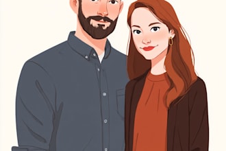 make couple portrait illustration