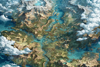 draw a custom map for fantasy, scifi, book or boardgame