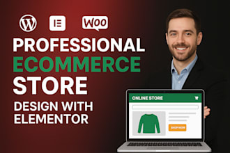 create a wordpress ecommerce website design with elementor