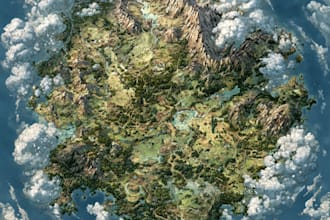 make a custom map for fantasy, scifi, book or boardgame
