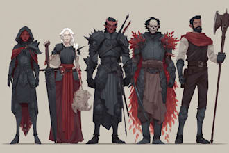 paint your dark fantasy or scifi characters or dnd party