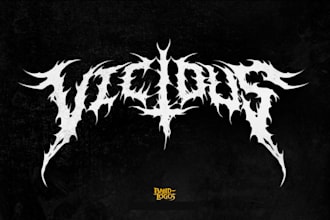 make a grotesque goregrind metal logo