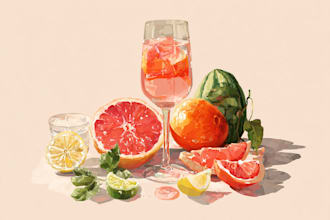 draw you a unique food illustration