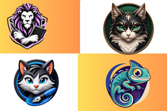 design modern custom animal mascot logo and cartoon branding