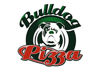 design memorable vibrant bulldog pizza logo