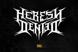 make a grotesque slamming deathcore logo