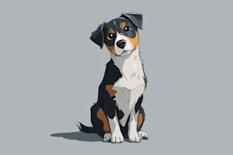 draw your dog or any pet into cartoon