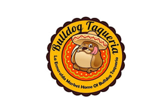 design outstanding magnificent bulldog taqueria logo