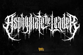 design a forest themed black metal logo
