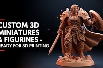 sculpt 3d figurine tabletop 3d miniature, warhammer dnd 3d model for 3d printing