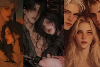 draw dark mafia romance book cover nsfw romance fiction nsfw couple illustration