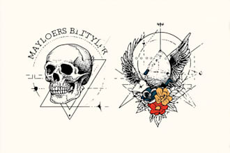 design artistic line art, minimalist tattoo art