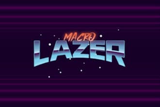 design a typography logo with a retro futuristic style