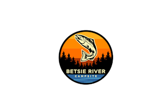 design premium river private campsite logo