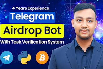 make telegram airdrop bot with task verification