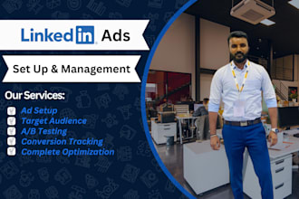 set up and manage linkedin ads campaign for you