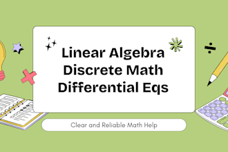 tutor linear algebra, differential equations, discrete math, mathematics