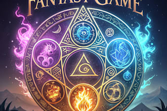 create awesome rpg fantasy or sci fi logo for you