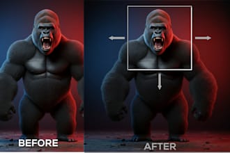 upscale, enhance, expand, fix flaws, sharpen, restore, and increase resolution