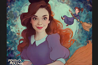paint your portrait in disney style