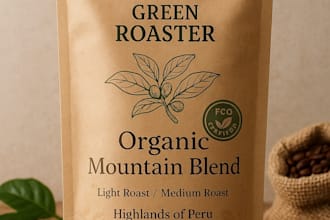 premium coffee packaging design for your brand