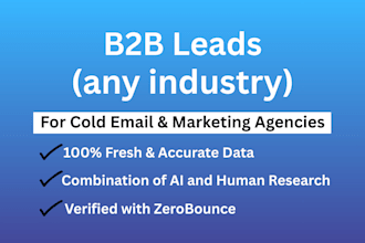 build verified b2b prospect email list for cold email and marketing agencies