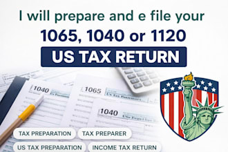prepare and e file your 1065, 1040 or 1120 US tax return