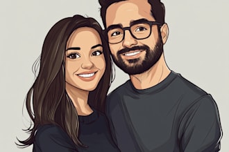 design a professional disney family portrait