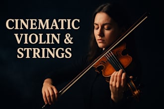 record cinematic violin and strings for film trailer