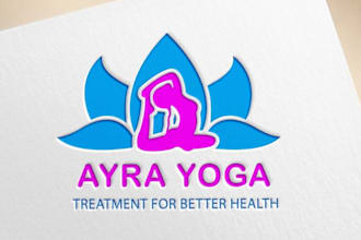 design a spiritual creative wellness and yoga logo