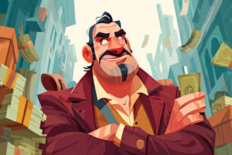 cartoon flat vector avatar or portrait