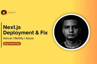 deploy and fix your next js app on vercel, netlify, or azure