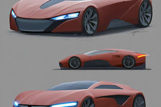 car design and digital painting