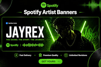 design a professional spotify banner and artist cover
