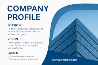 create professional business overviews and company profiles