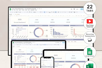 build automated budget spreadsheets, for income expenses, debt tracking