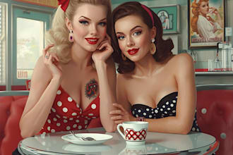 pin up girl and pin up girl illustration