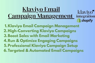 manage klaviyo email marketing campaigns, flows for shopify