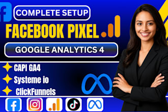 setup facebook meta pixel capi ga4  for clickfunnels and system io error fix
