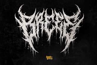 make a sharp frost black metal logo