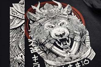 make a linocut t shirt design for brands