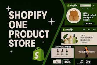 create a one product shopify store, dropshipping store