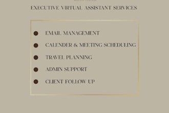 be your reliable executive virtual assistant