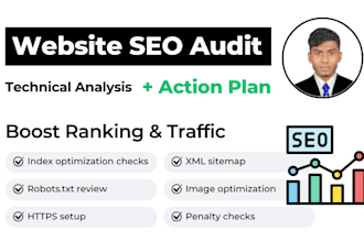 provide detailed website SEO audit report, technical analysis with action plan