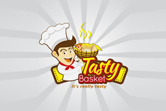 design attractive essential logo for tasty basket