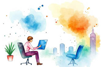 create expressive watercolor business illustrations