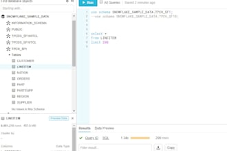 optimize and write snowflake, sql, python queries for efficiency