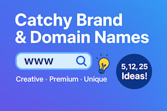 provide creative brand names with available domains